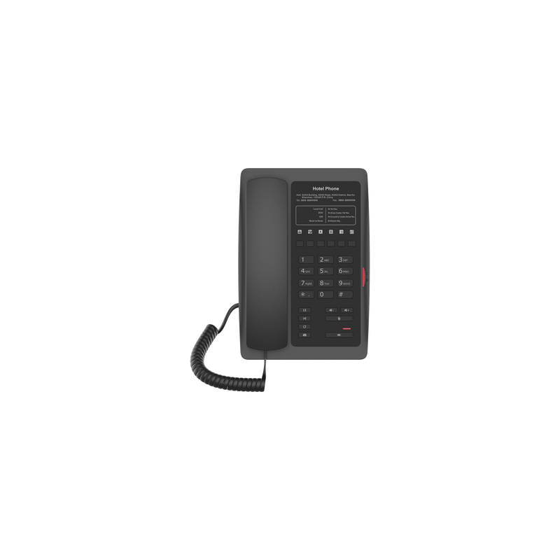Teléfono IP WiFi para Hotelería, profesional con 6 teclas programables para servicio rápido (Hotline), plantilla personalizable con PoE