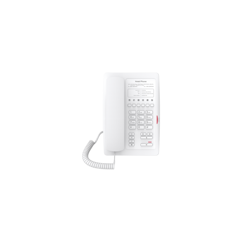 Teléfono IP WiFi para Hotelería, profesional con 6 teclas programables para servicio rápido (Hotline), plantilla personalizable con PoE 