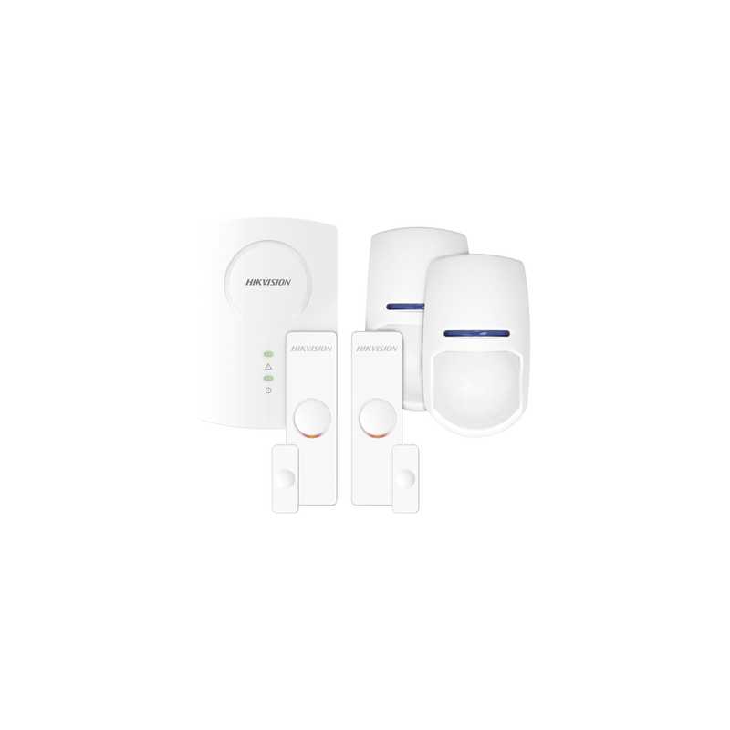KIT Sensores Inalámbricos AX HUB / 1 Expansor de 8 Zonas Inalámbricas / 2 Contactos Magnéticos / 2 Sensores PIR para Interior / Compatible con panel AX HUB y Híbrido DS-PHA64-W4P2