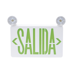 Letrero de Emergencia LED DUAL de SALIDA con Luz de Emergencia/Montaje Universal (pared, lateral o Techo)/Batería de Respaldo Incluida