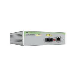 Convertidor de medios Gigabit Ethernet PoE+ a fibra óptica, conector SC, multimodo (MMF), distancia hasta 550 m