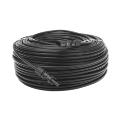 Cable Fotovoltaico 100 m, Negro, Calibre 10 AWG con Terminales MC4 en Ambos Extremos