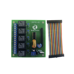 Tablilla interfaz de 5 relevadores con arnés 20x2 pines para Raspberry Pi