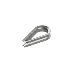 Cuello/ Guardacabo/ Rozadera para Cable de 3/8" de Acero Galv. por Inmersión.