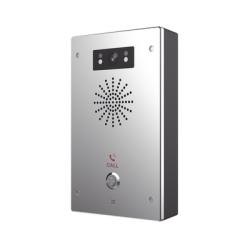 Video Intercomunicador IP, 2 líneas SIP, 2 relevadores con botón para llamada, Onvif, anti-vandálico, PoE, IP65 e IK10, PoE