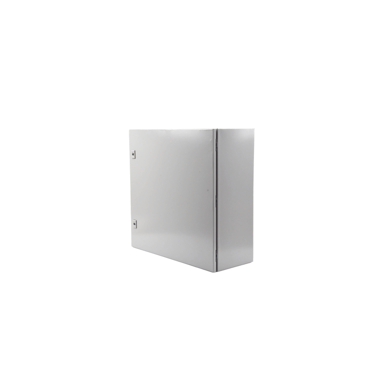 Gabinete de Acero, Nema 4 -IP 66 de 60 x 60 x 25 cm con Platina y certificado UL.