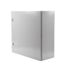 Gabinete de Acero, Nema 4 -IP 66 de 60 x 60 x 25 cm con Platina y certificado UL.