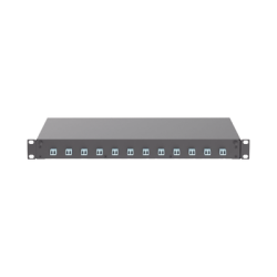 Distribuidor de Fibra Óptica, Con 12 Conectores LC Duplex (24 Fibras), Para Fibra Multimodo OM3/OM4, 1 UR