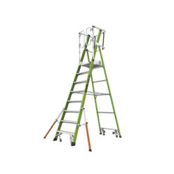 Escalera Fija de 8' (2.4m) de Fibra de Vidrio con Jaula y Peldaños de Aluminio. (SKU:19708-146).