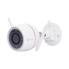 Bala IP 3 Megapíxel / Wi-Fi  / Audio de Dos Vías / Visión Nocturna en Color / Sirena / Estrobo / Detección de movimiento / Notificación Push / Ranura Para Memoria / Uso en Exterior 