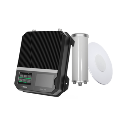 KIT Amplificador de señal celular 4G LTE, 3G y VOZ. Especial para cubrir áreas de hasta 1600 m² por ser de grado comercial e industrial. Soporta múltiples operadores, tecnologías y usuarios.
