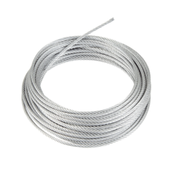 Rollo o carrete de 100 Metros de Retenida de 1/8" de Alta Resistencia, Galvanizado clase A.
