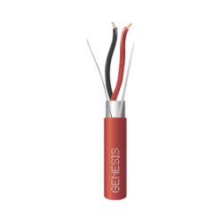 Bobina de 152 Metros de Alambre / 2 x 18 AWG / Riser / BLINDADO / Tipo FPLR / Color Rojo / Para Aplicaciones en Sistemas de Detección de Incendio y Sistemas de Evacuación