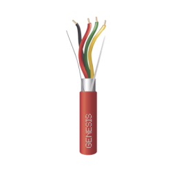 Bobina de 152 Metros de Alambre / 4 x 18 AWG / Riser / BLINDADO / Tipo FPLR / Color Rojo / Para Aplicaciones en Sistemas de Detección de Incendio y Sistemas de Evacuación