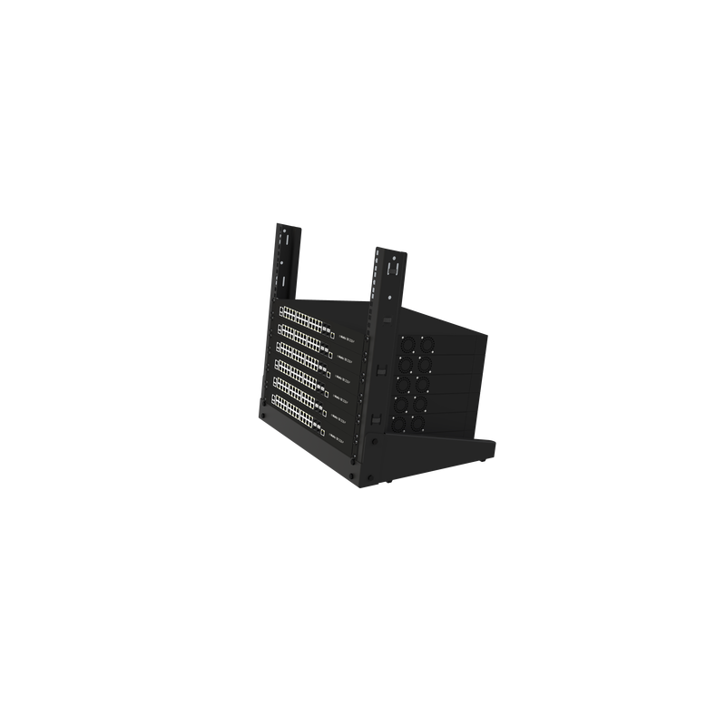 Rack de 19", 9 UR,  Para Uso en Mesa. Ideal para Instalaciones, Temporales / Pruebas / Exhibición