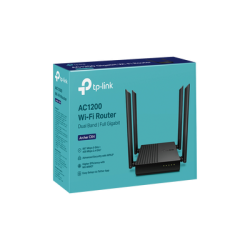 Router Inalámbrico AC 1200 / Doble Banda MU-MIMO / 1 puerto WAN 10/100/1000 Mbps / 4 puertos LAN 10/100/1000 Mbps / Compatible con EasyMesh / Administración Web o App Tether