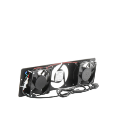 Kit de 2 Ventiladores 110 Vca (12 x 12 cm) con Clavija para Gabinete de Piso