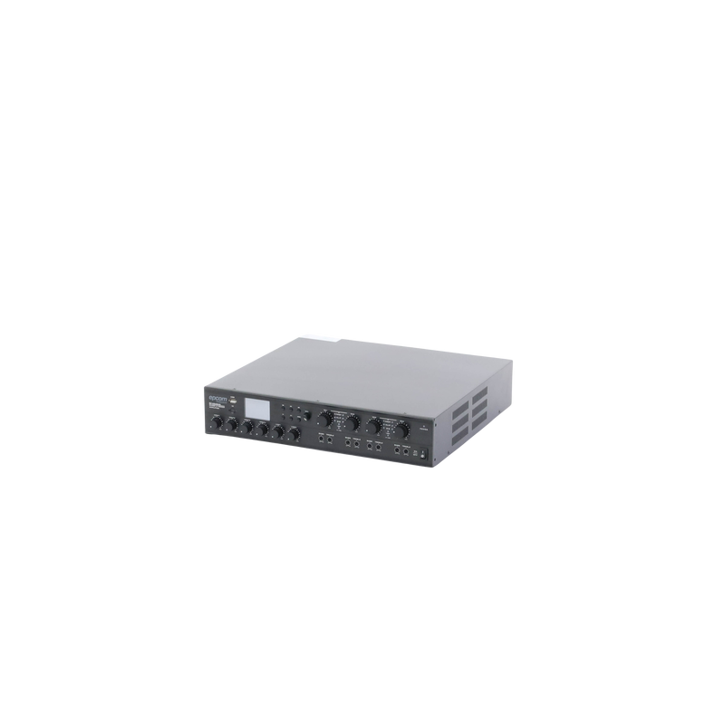 Amplificador Mezclador Matricial | 4 zonas | 240w por canal | 6 entradas | Receptor de medios