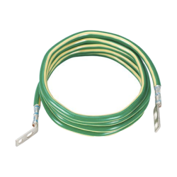 Jumper para Aterrizar Equipos, 6 AWG, con Terminal Doblada a 45 Grados, Para Conexión a Tierra y Terminal Recta Para Equipos, 3.6 m de Largo