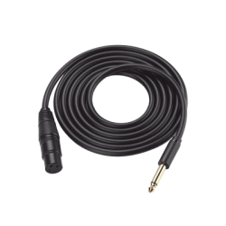 Cable para Micrófono Plug 6.35 mm (1/4 Inch) Macho a XLR Canon Hembra / Núcleo de Cobre / 5 Metros / Alta Calidad / Color Negro