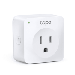 Mini tomacorriente inteligente Wi-Fi, 100 - 120V~, 50/60Hz, 15.0A, compatible con Amazon Alexa y Google Assistant, color blanco.