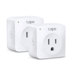 Mini tomacorriente inteligente Wi-Fi, 100 - 120V~, 50/60Hz, 15.0A, compatible con Amazon Alexa y Google Assistant, color blanco.