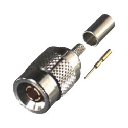 Conector 1.0/ 2.3 Macho de Anillo Plegable para Cables RG-174/U, RG-316/U, Níquel/ Oro/ Teflón.