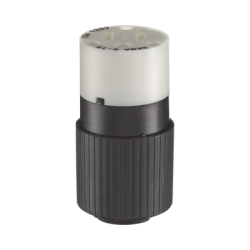 Conector de 15 A 125 V CA/ 2 Polos 3 Hilos/ Grado Industrial/ Color  Blanco y Negro/ NEMA 5-15R.