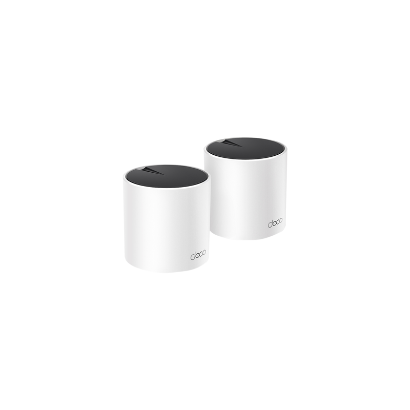 Kit 2 Routers Inalámbricos MESH Interior para Hogar / Doble Banda Wi-Fi 6 AX3000 Mbps / 3 Puerto Gigabit WAN/LAN / 2 Antenas Internas / Administración Mediante la App Deco (iOS, Android) / Protección HomeShield