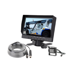 Sistema Profesional de Cámara de Reversa y Monitor Alámbrico para Vehículos de Trabajo y Montacargas