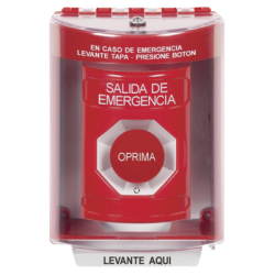 Botón Multipropósito, Salida De Emergencia, Girar Para Reset, Bocina Integrada, Español, Cubierta De Policarbonato, 2 Relevadores NO/NC, Interior/Exterior