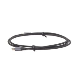 Cable USB-C a USB-C | 1 Metro | Transferencia de datos de 480 Mbps | Carga Rápida de hasta 60W | QC 4.0/3.0/2.0 | PD3.0 | FPC | AFC | Protección Integrada | Caja de Aluminio | Nylon Trenzado | Color Negro.