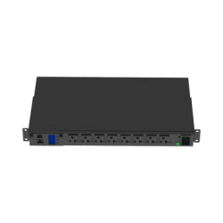 PDU Switchable y Monitoreable por Toma (MS) para Distribución de Energía, Enchufe de Entrada NEMA L5-20P, Con 8 Salidas 5-20R, Horizontal 19in, 120 Vca, 15 Amp, 1UR