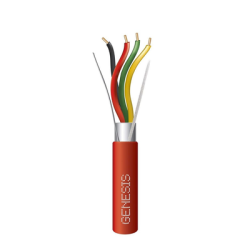 Carrete de 305 Metros de Alambre / 4 x 16 AWG / BLINDADO / Plenum / Tipo FPLP / Color Rojo / Para Aplicaciones en Sistemas de Detección de Incendio y Sistemas de Evacuación