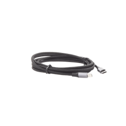 Cable USB-C a USB-C | 2 Metros | Transferencia de datos de 480 Mbps | Carga Rápida de hasta 60W | QC 4.0/3.0/2.0 | PD3.0 | FPC | AFC | Protección Integrada | Caja de Aluminio | Nylon Trenzado | Color Negro.