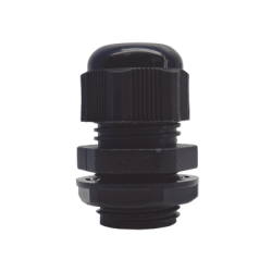 Conector Plástico Negro Tipo Glándula para Rosca NPT 1/2"
