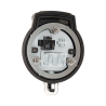Dispositivo Circular de Puertos de Acceso a Datos, Con Dos Espacios Para Módulos Mini-Com y Un Receptáculo NEMA 5-15R, Protección IP66, de 3" de Diámetro
