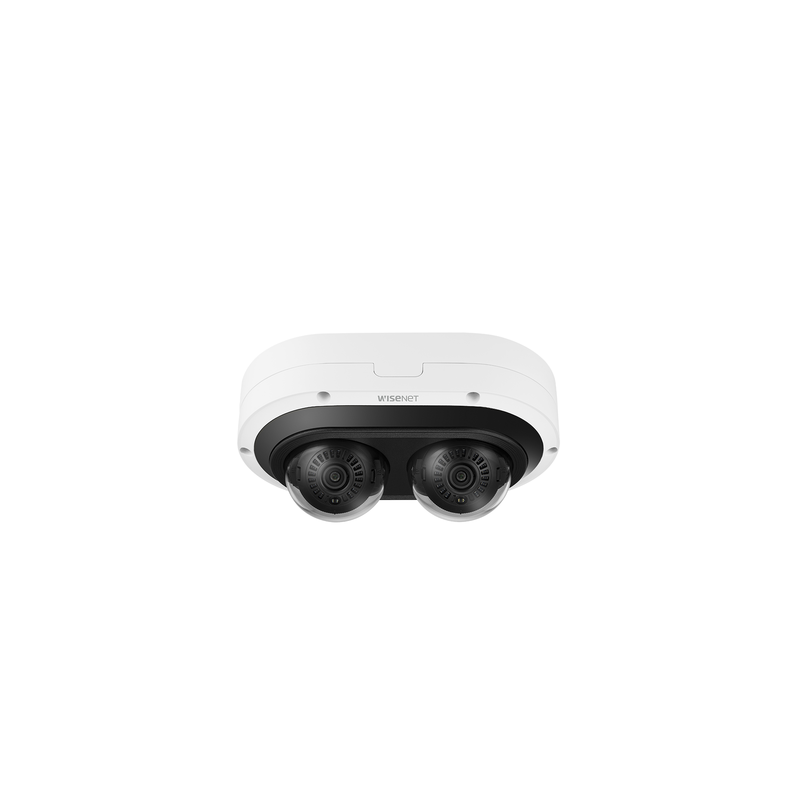 Camara IP Multi-sensor Multi-direccional / 2 Canales de 2MP / incluye Lentes motorizados de 3.54 a 6.69mm / H.265 + WiseStream II / WDR 120dB / Exterior IP67 / IK10 / NEMA4X