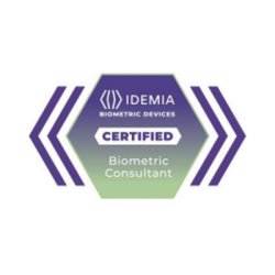 Consultor biométrico certificado, membresía de 2 años con acceso al módulo de ventas 24/7 a la plataforma de aprendizaje de dispositivos biométricos de IDEMIA.