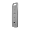 Control remoto 5 canales para motores de persiana Somfy con señal inalámbrica, instrucciones: sube, baja y detener, con posición favorita programada.