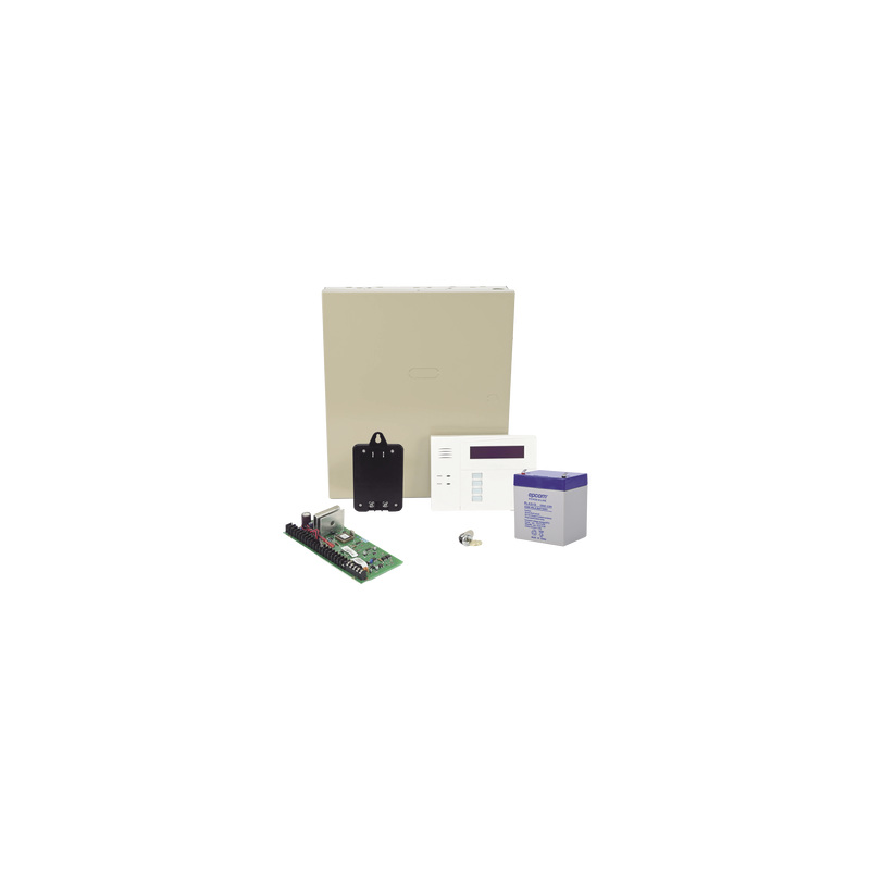 Kit de Panel de Alarma VISTA48LA con Gabinete Batería y Transformador