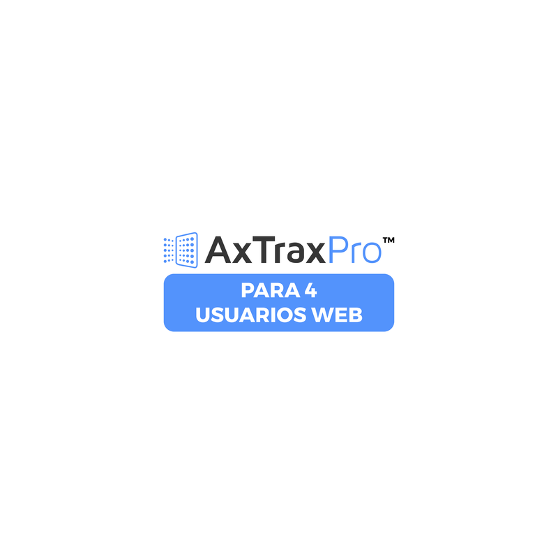Licencia De 4 Usuarios Clientes Web para AxtraxPro