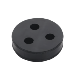 Inserto de Caucho de 4" Con Tres Orificios para Cable de 1/2 in