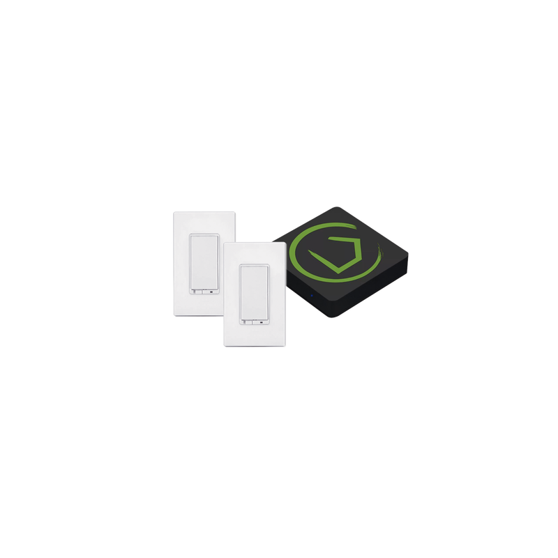 KIT HUB Controlador inteligente para dispositivos Zwave, Zigbee, Shelly, Lutron, incluye 1 HUB / 2 Apagadores inteligentes On/Off Zwave
