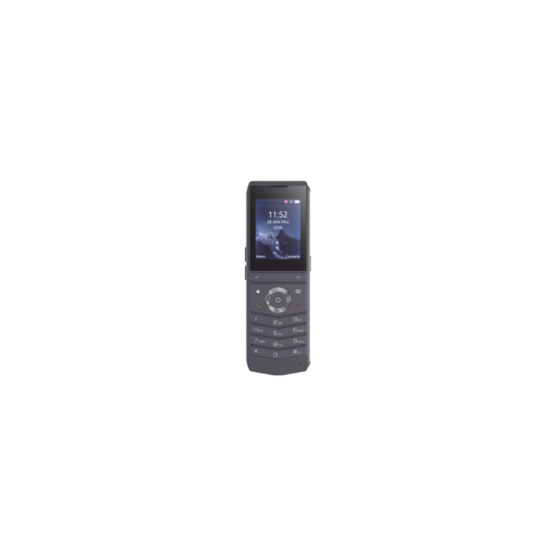 W611W es un teléfono IP Wi-Fi portátil, Resistente, Moderno diseñado para aplicaciones de comunicación móvil. 