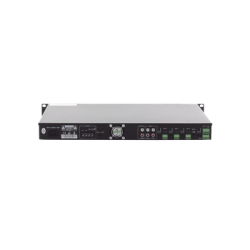 Amplificador de Audio | 1 canal | 350 W | Sistema 100V y Baja Impedancia | 4 Entradas de Micrófono Balanceadas | Bluetooth | USB | SD | FM | Montaje en Rack
