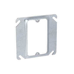 Sobretapa Cuadrada de 4" de Acero Galvanizado con realce de 1/4".