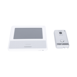 KIT DE VIDEOPORTERO IP COLOR BLANCO / Apertura con app / Súper elegante / Monitor WIFI / soporta 4 monitores y 2 frentes de calle / Alimentacion 110vca