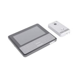 KIT DE VIDEOPORTERO IP COLOR NEGRO / Apertura con app / Súper elegante / Monitor WIFI / soporta 4 monitores y 2 frentes de calle/ Alimentacion 110vca
