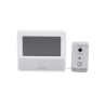 KIT DE VIDEOPORTERO IP COLOR NEGRO / Apertura con app / Súper elegante / Monitor WIFI / soporta 4 monitores y 2 frentes de calle/ Alimentacion 110vca